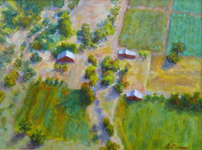 Three Red Barns